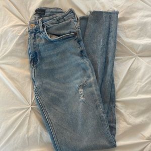 Zara Distressed High Wasted Jeans